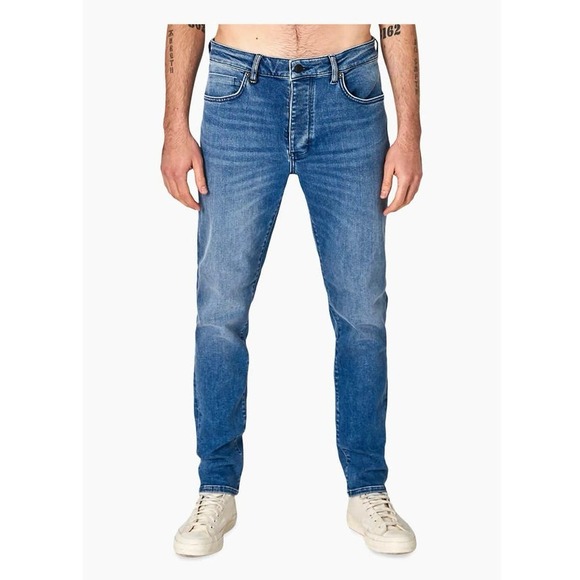 Neuw Denim Ray Tapered Stretch Jeans Ocean Blue Wash Men’s Size 36x32 Revolve - Picture 3 of 16